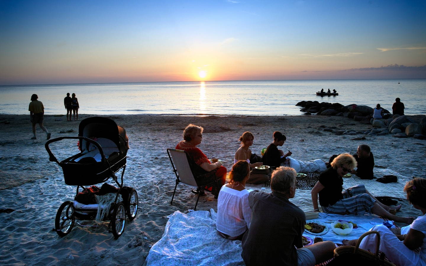 Sunset at Tisvilde Beach