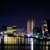 The canals at night